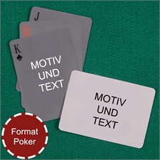 Spielkarten mit anpassbarer Vorder- und Rückseite quer im einfachen Stil