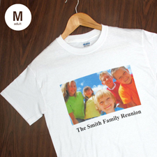 Größe M, T-Shirt, Weiss, Foto & Text, Personalisiert, 100% Baumwolle