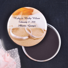 Hochzeit Pastell Save the Date Fotomagnet Button Personalisiert