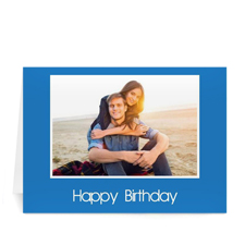 Klassisch blau Foto-Geburtstagskarten, 12,7 cm x 17,78 cm gefaltet