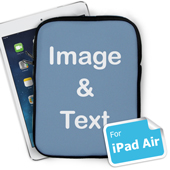 Design iPad Air Sleeve Hochformat Hintergrundfarbe Personalisiert 11” bzw 17,1 x 24,5 cm