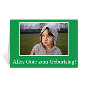 Klassisch grün Foto-Geburtstagskarten, 12,7x17,78 gefaltet