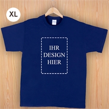 Größe XL T-Shirt Navy Dunkelblau Hochformat Personalisiert 100% Baumwolle