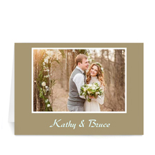 Gold Photo Wedding Cards, 5x7 Folded