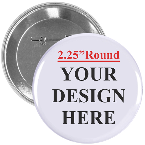 Button mit Bild Personalisiert Weißer Rand 5,72 cm rund