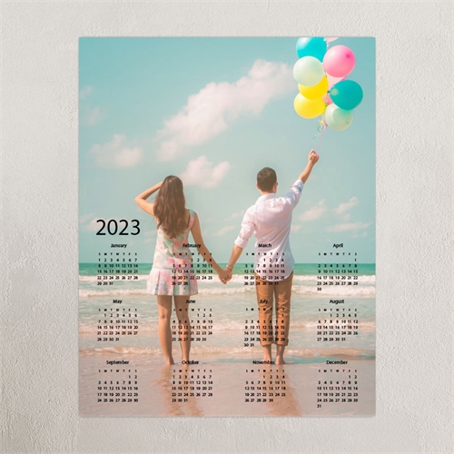 Vollbild Kalender Poster 2018 Grau 27,9 x 35,6