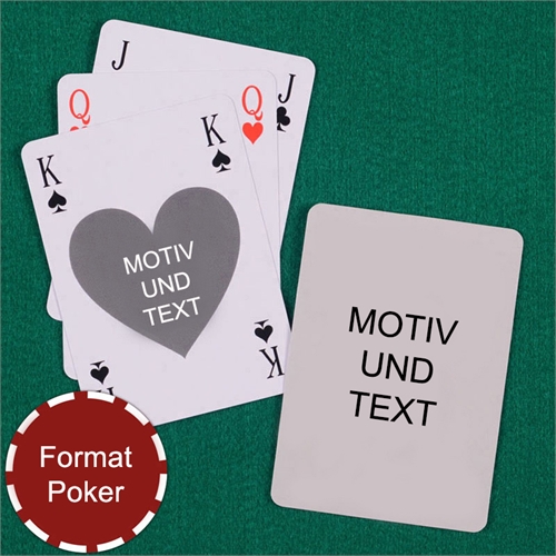 Bridge mit Herz Pokergröße selbst gestalten Spielkarten