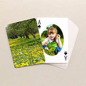 Ovales Portrait Grillfest Spielkarten beiderseitig gestaltet