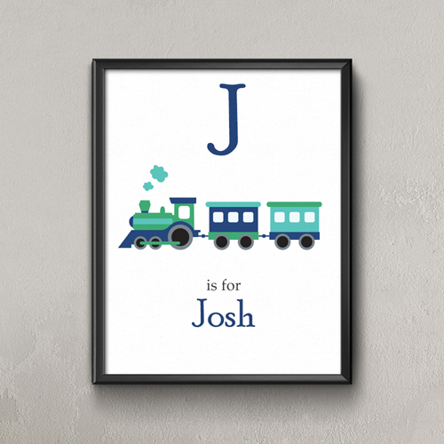 Eisenbahn Personalisiertes Poster für Kinder