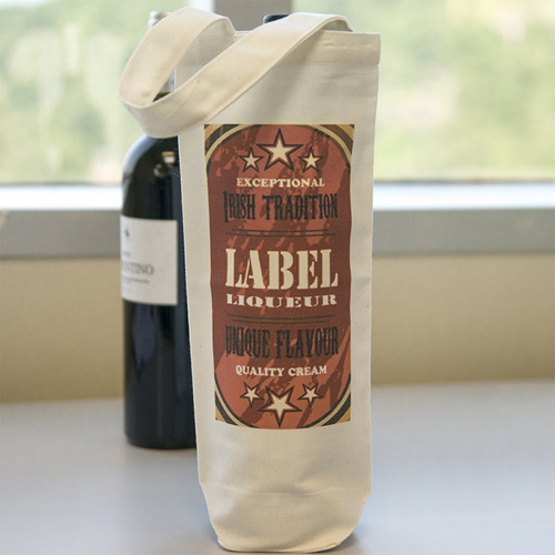 Personalisierte Vierfarbdruck Baumwolle Weintasche
