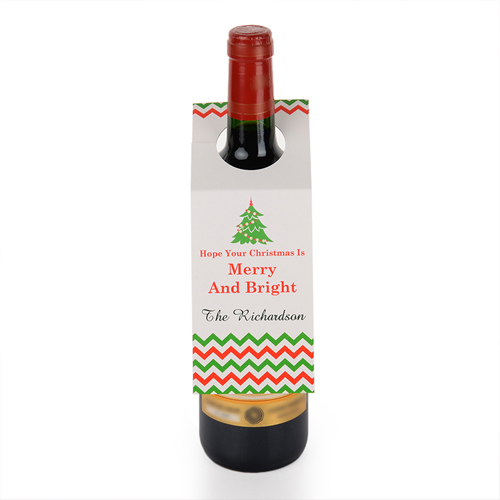 Weihnachtsbaum Weinflasche Personalisieren Kragen Tag