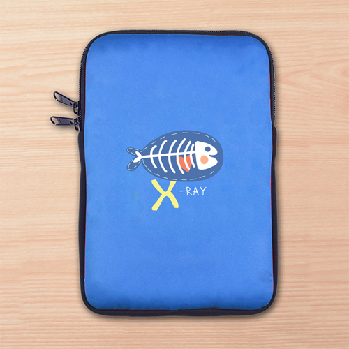 Blaue iPad Mini Tasche Hochformat Einseitig Personalisieren 21,0 x 14,6 cm