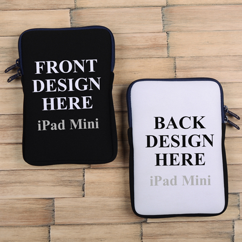 iPad Mini Tasche Hochformat Beidseitig Personalisieren Reißverschluss Navy 21,0 x 14,6 cm