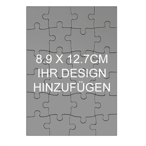 Kleines Puzzle als Einladung Holz Hochformat 89 x 127 mm 24 Teile