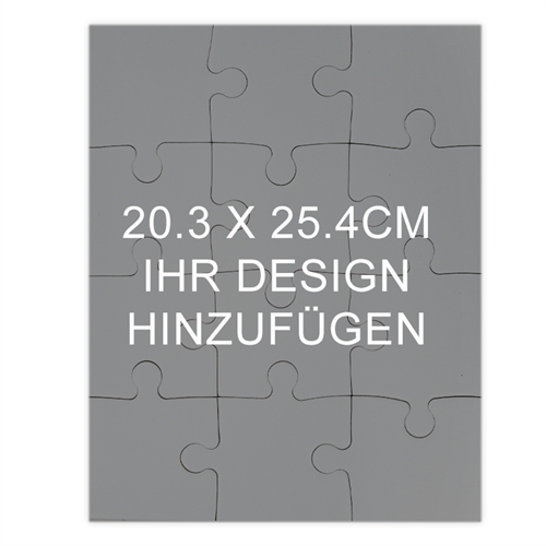 Puzzle als Einladung Holz Hochformat 254 x 203 mm 12 oder 100 Teile