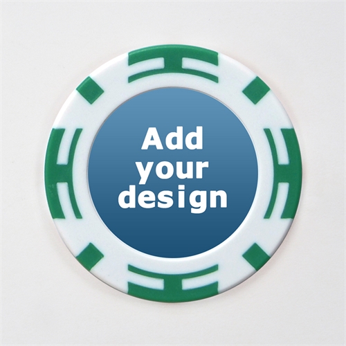 Grün Zweifarbig Kasino Pokerchips personalisieren Foto 11 Gramm