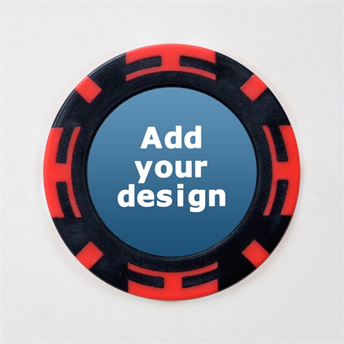 Rot Schwarz Zweifarbig Kasino Pokerchips personalisieren Foto 11 Gramm