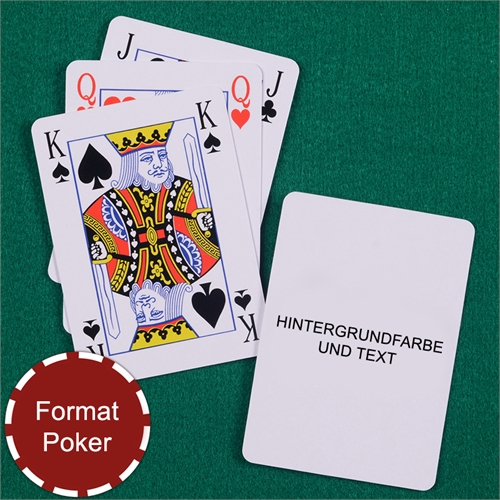 Skatkarten personalisierte Rückseite, Bridge, Poker