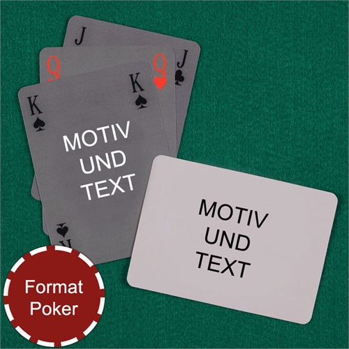 Bridgekarten im Pokerformat Rückseite Querformat