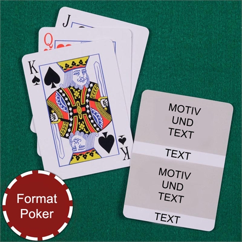 Poker Kollage Spielkarten 2 Fotos Weiß