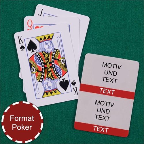 Poker Zwei Foto Kollage Spielkarten Rot