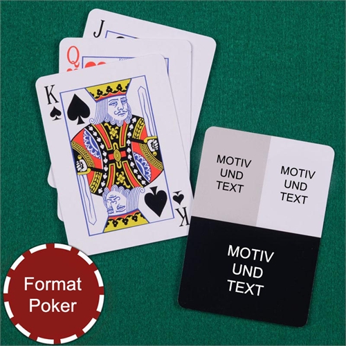 Drei Foto Kollage Pokerkarten