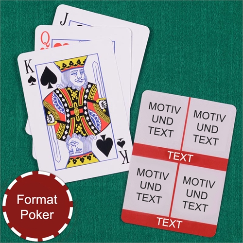 Poker Kartenspiel Fotokollage Vier Fotos Rot