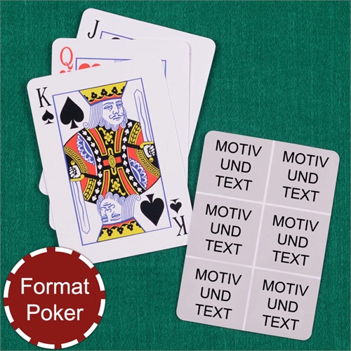 Poker Spielkarten Sechs Fotos Fotokollage