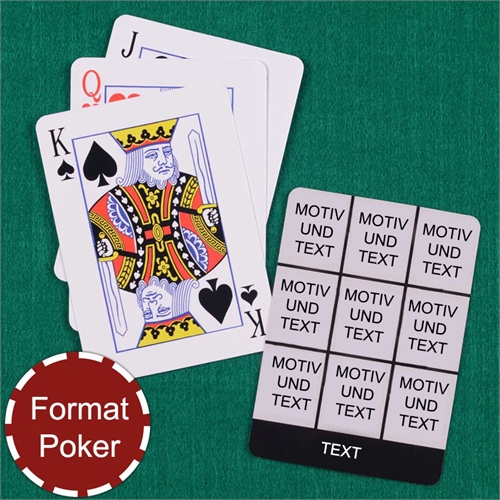 Poker Spielkarten Neun Fotos Fotokollage Schwarz