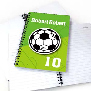 Personalisiertes Notizbuch für Sportler Fußball
