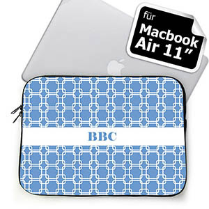 Himmelblau personalisierte Links MacBook Air 11 Tasche