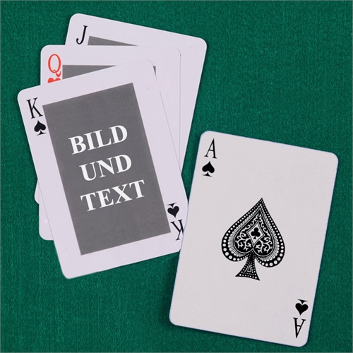 Poker Kartenspiel Standardschrift Rot