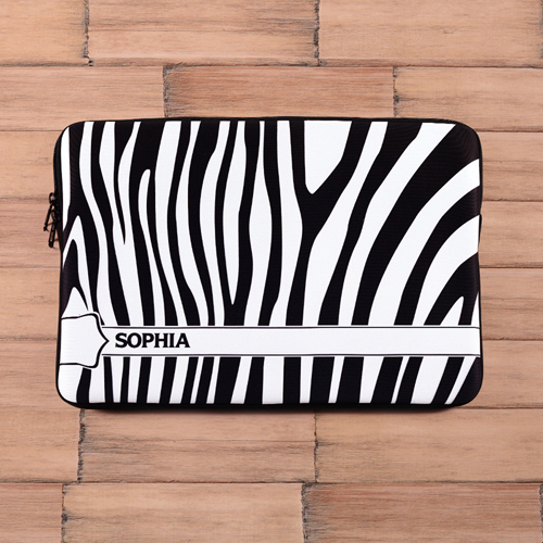 Zebra Schwarz und Weiß mit Namen MacBook Pro 15 Tasche (2015)