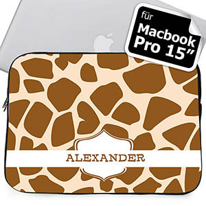 Braune Giraffe Personalisierte MacBook Pro 15 Tasche (2015)