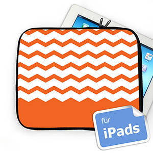 Zickzack Orange Initialen iPad Tasche