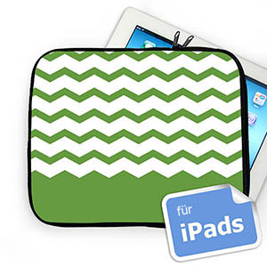 Grünes Zickzack Personalisierte iPad Tasche