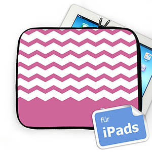Zickzack Pink Personalisierte iPad Tasche