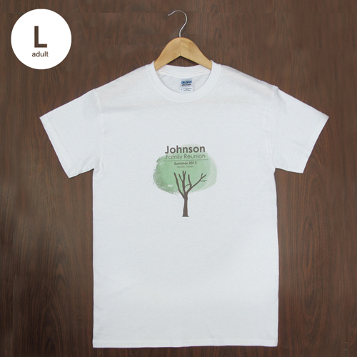 Größe L T-Shirt Weiß Hochformat Minibild Personalisieren 100% Baumwolle