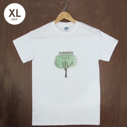 Größe XL T-Shirt Grün Hochformat Minibild Personalisieren 100% Baumwolle