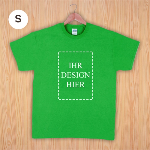 Größe S, T-Shirt, Grün, Hochformat, Personalisiert 100% Baumwolle