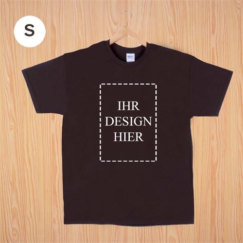 Größe S, T-Shirt, Braun, Hochformat, Personalisiert 100% Baumwolle