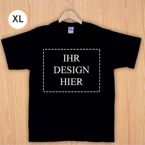 Größe XL, Foto t-shirt selbst gestalten und bedrucken, Schwarz, Querformat
