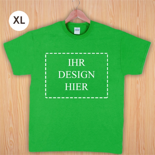 Größe XL, T-Shirt, Grün, Querformat, Personalisiert 100% Baumwolle