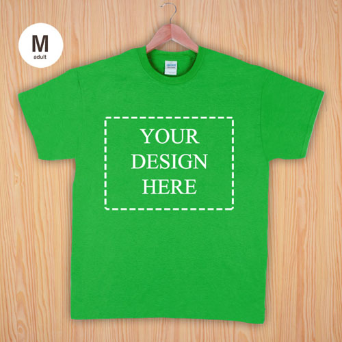 Größe M T-Shirt Grün 4er Collage, Querformat, Personalisierte Baumwolle