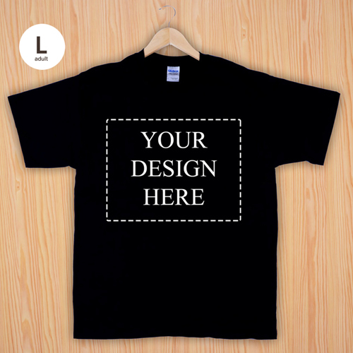 Größe L T-Shirt Schwarz 4er Collage, Querformat, Personalisierte Baumwolle