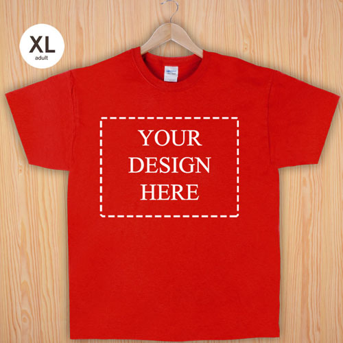 Größe XL T-Shirt Rot 4er Collage, Querformat, Personalisierte Baumwolle