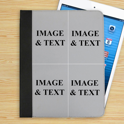 4er Collage Vier Fotos iPad Folio Case Personalisieren