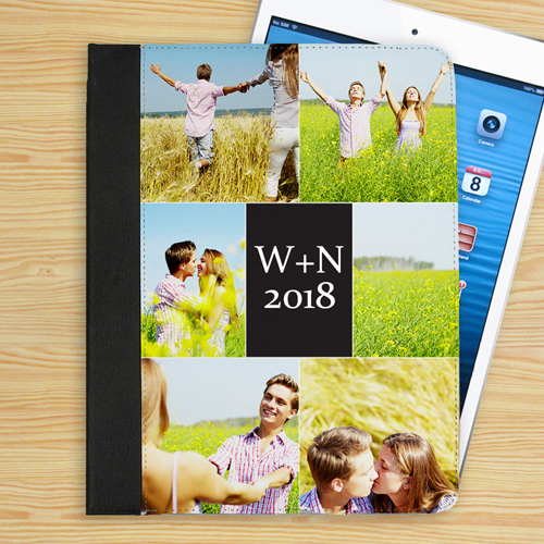 Schwarze 6er Collage iPad Folio Case Personalisieren