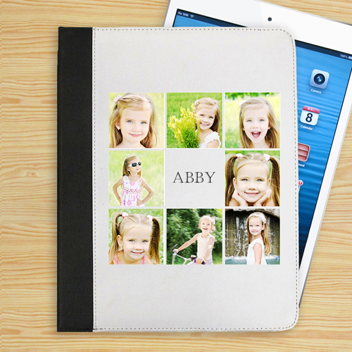 Weiß 8er Collage iPad Folio Case Personalisieren